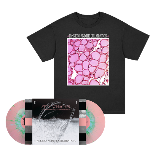 Stomachaches Vinyl (Pink/Green) & Cells T-Shirt (Black) Bundle